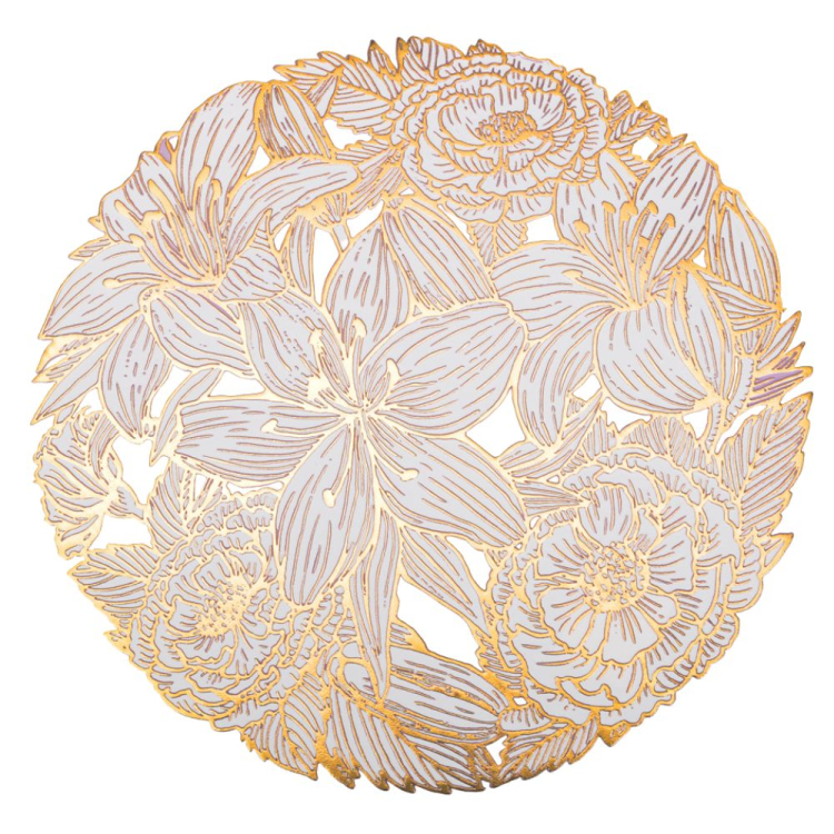 Mata dekoracyjna GLOSSY wzór 8 złota RAVI